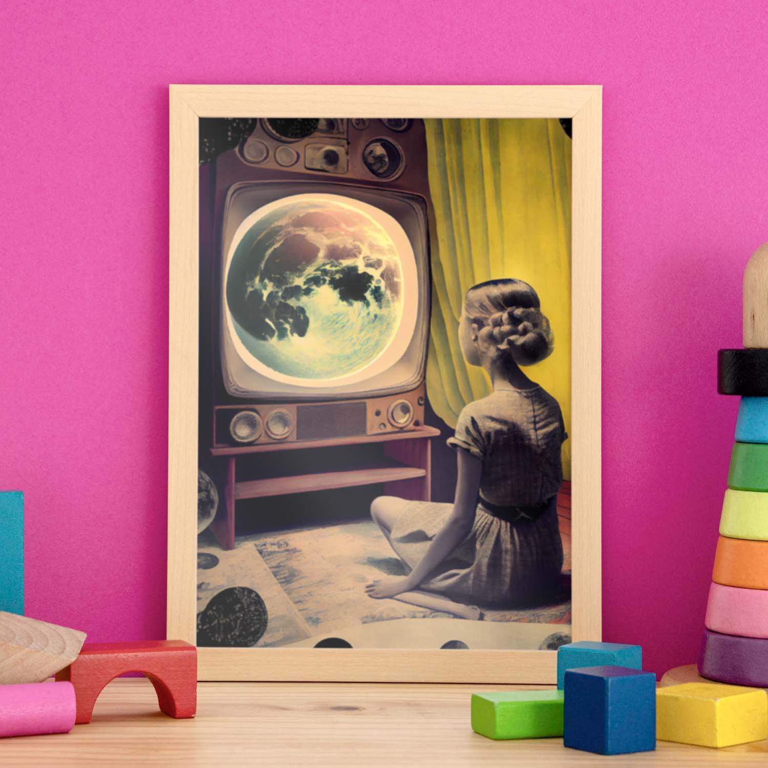 Nacnic Wien Poster A4 - Stadtplan Von Österreich Mit Flüssen Und Meeren