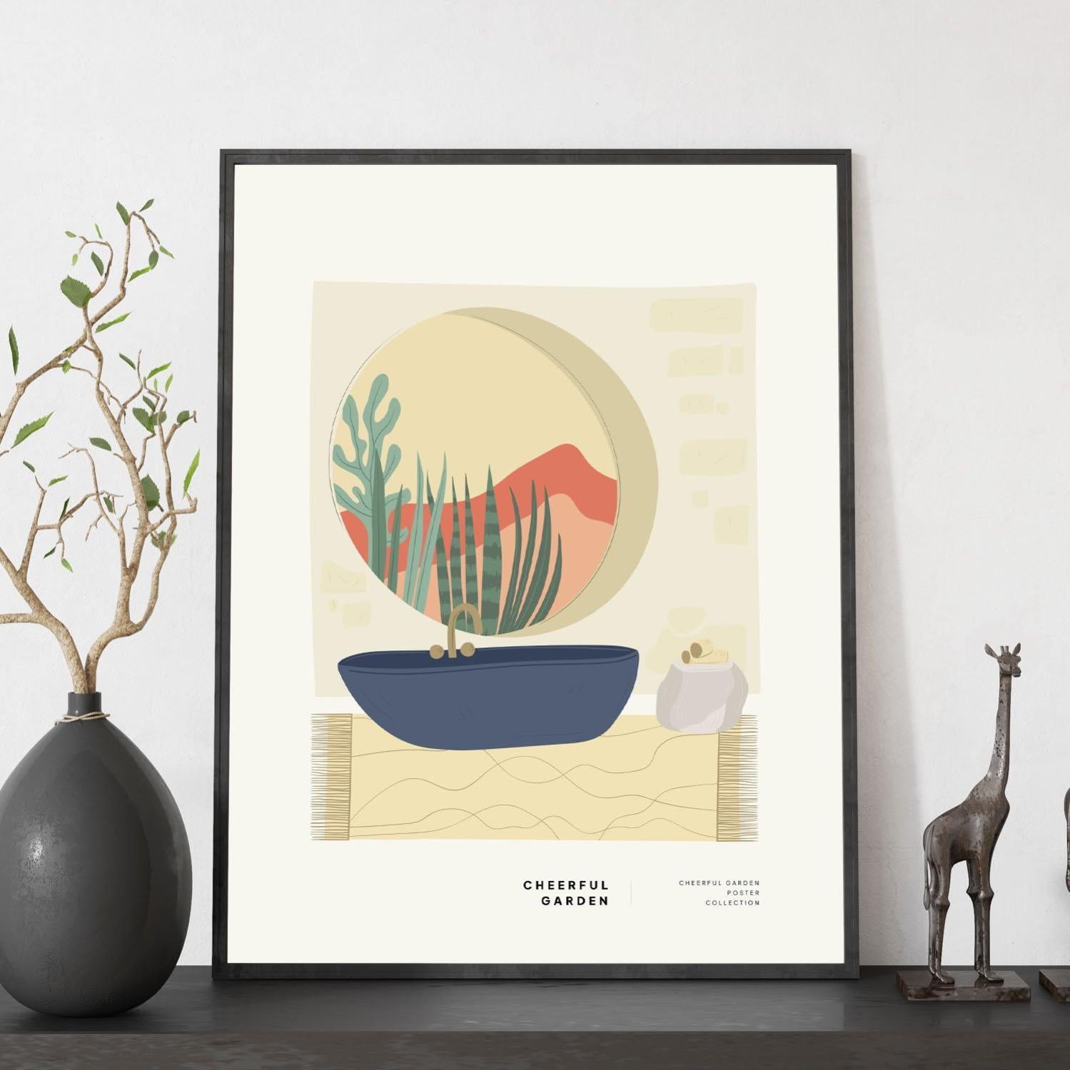 Komar Tableau Mural | Feuille de Ficus | Poster Image Décoration Salon Chambre Art Print | sans Cadre | P058-50x70 | Dimensions : 50 x 70 cm (Largeur x Hauteur
