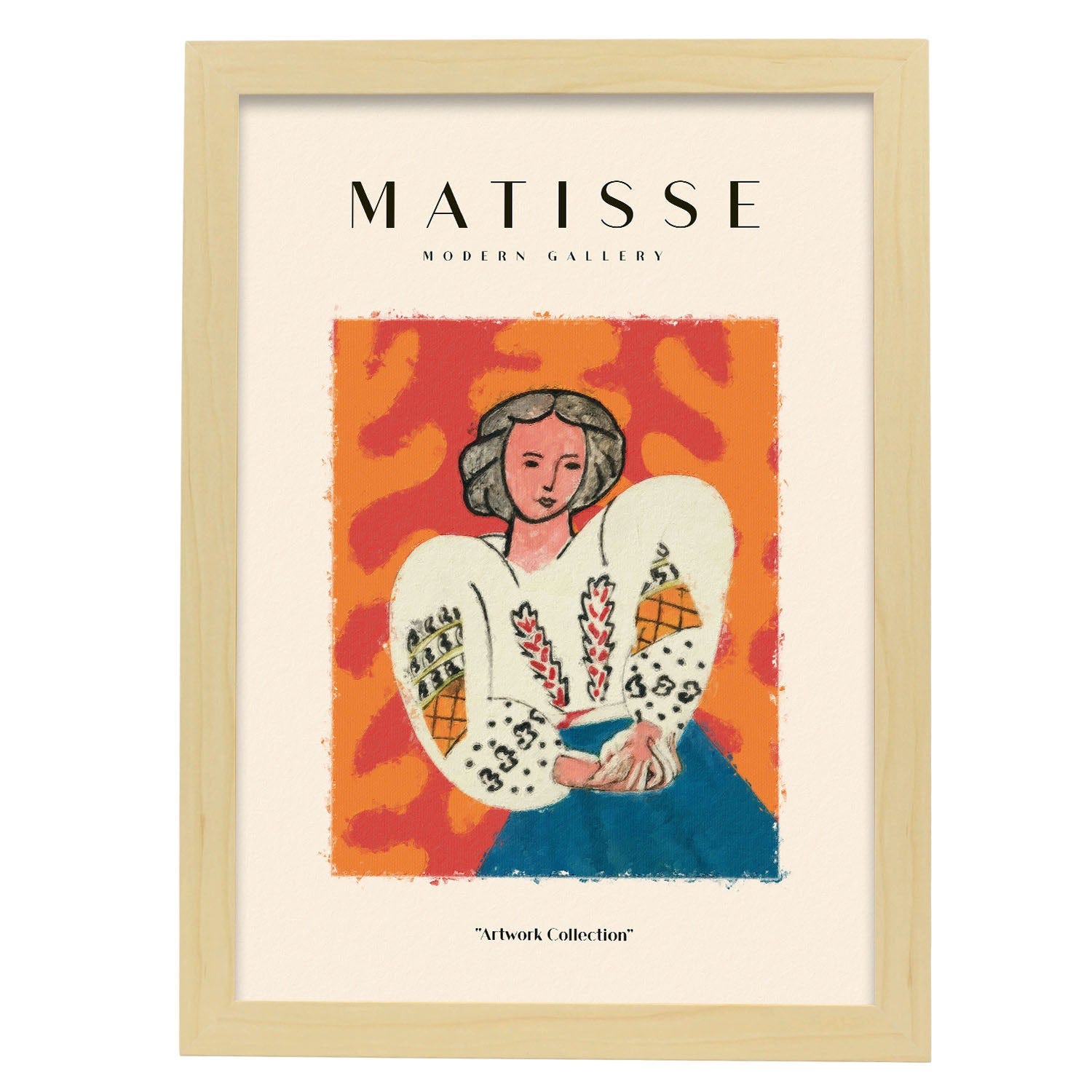 Nacnic Matisse Fauvismus Collezione Poster 52a Illustrazioni In Stile  Mostre D'arte A Colori Per Decorazione D'interni A4 Con Cornice. Cornice  Bianca