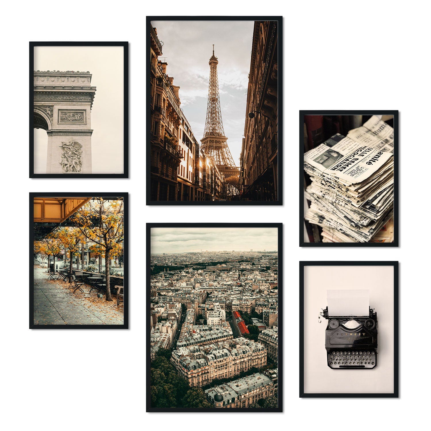 6 Poster Paris Impressione Vintage Arte Da Parete Moderna Da