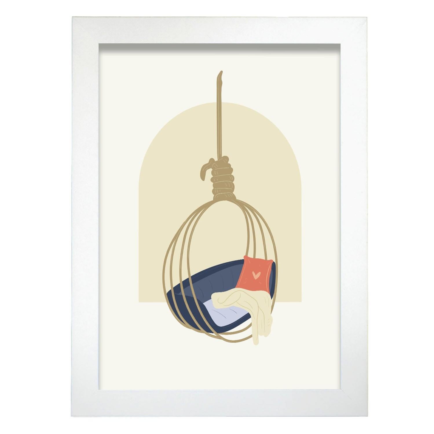 Poster Astratto Con Tramonto E Galassia | Nacnic | Stampe Moderne Per Arredo Casa | Cornice Nera Inclusa A3 - 3