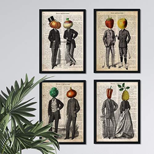 Set De 4 Affiches Carrées 20x20 Cm Fleurs Multicolores – Style Scandinave Sans Cadre, Impressions Haute Qualité Sur Papier 250g