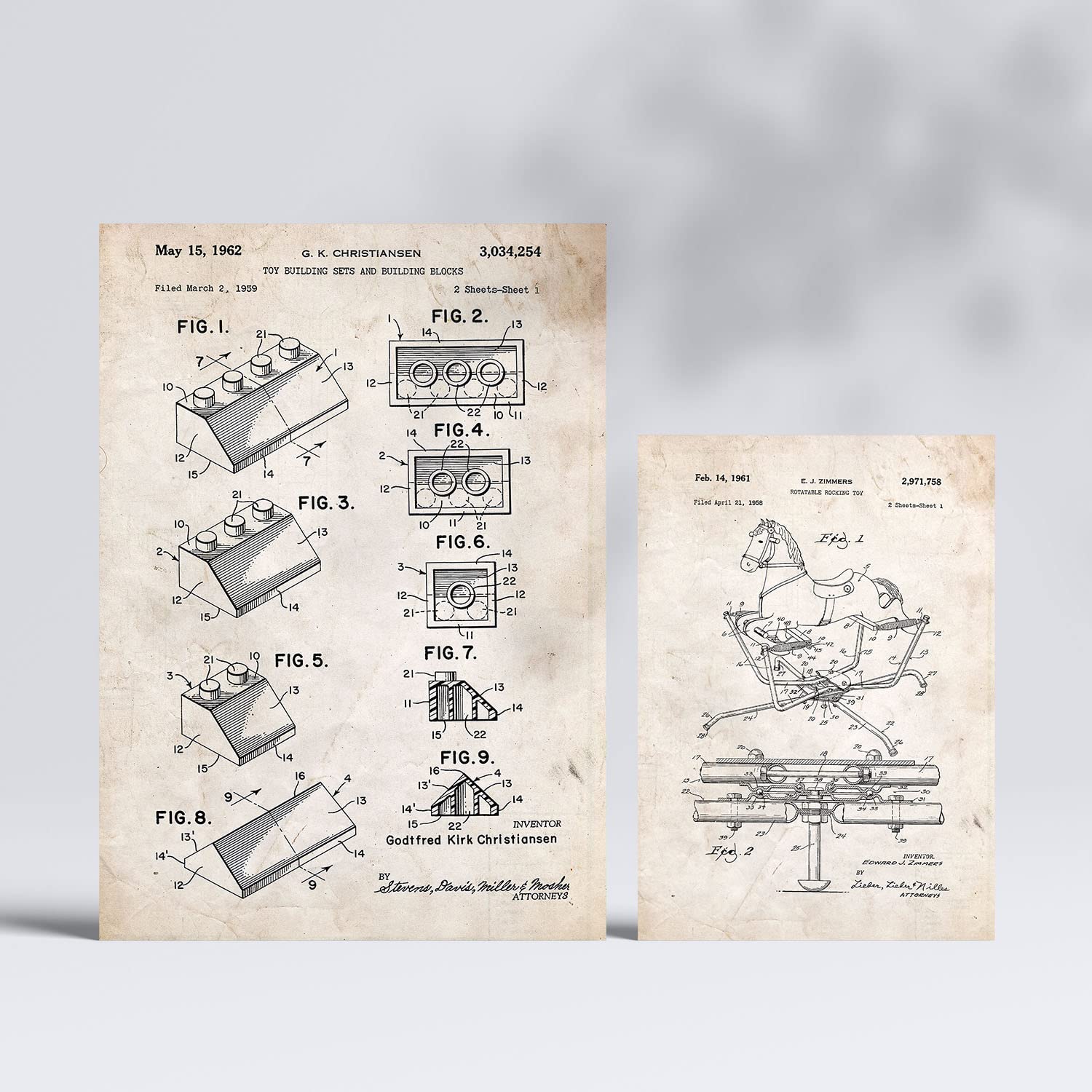 Set Di 6 Fogli Di Medicina Di Brevetto. Poster Con Disegni Retrã² Di  Antiche Invenzioni. Tamans A4 E A3. . Senza Cornice