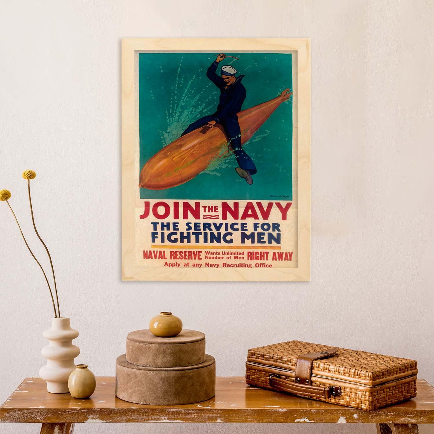 Affiche Vintage Armée Marine - Engagez-vous - Rsdm Poster HQ 45x60cm - NEUVE