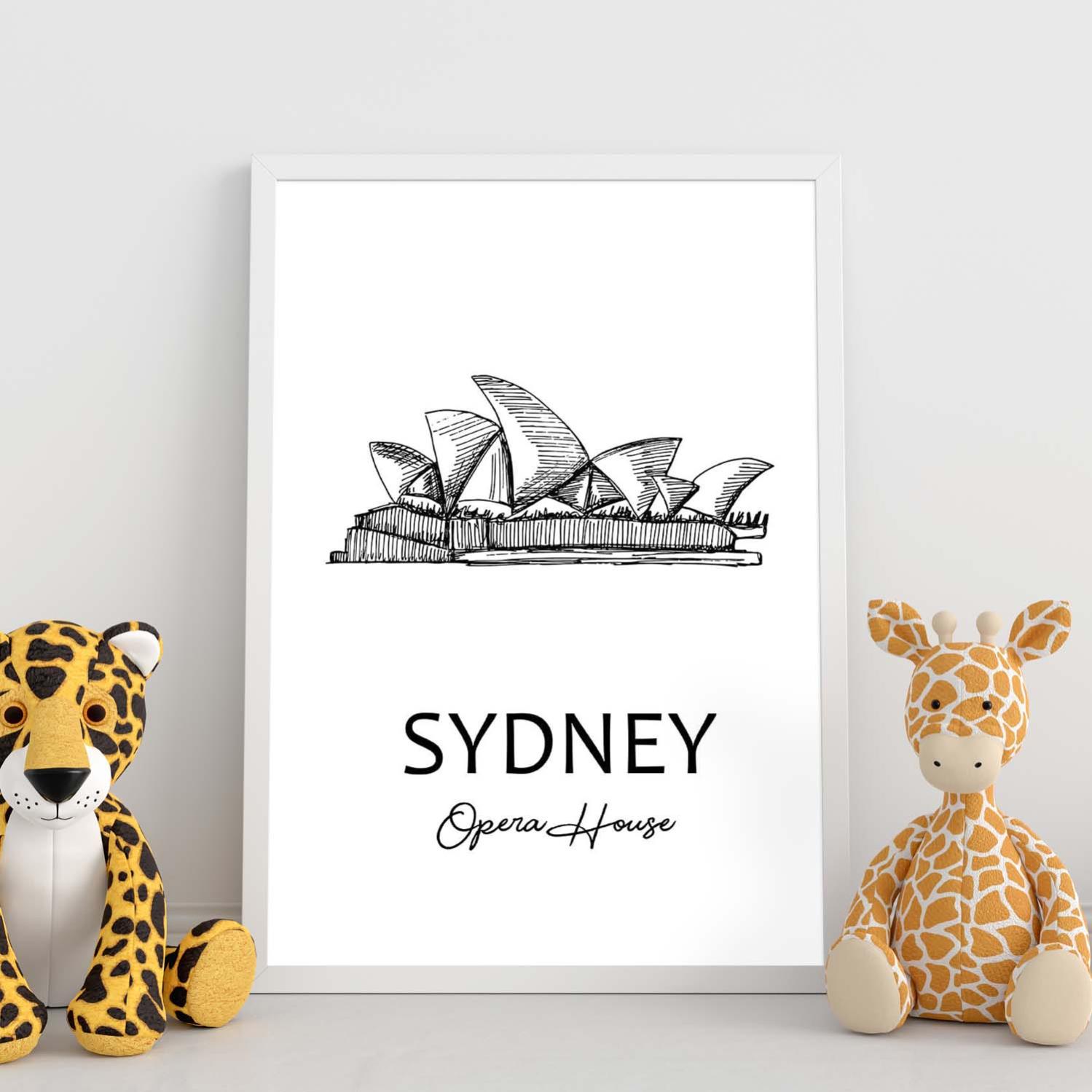 Affiche De Sydney - Opera Casa. Plaques Avec Monuments De Villes. A4 ...