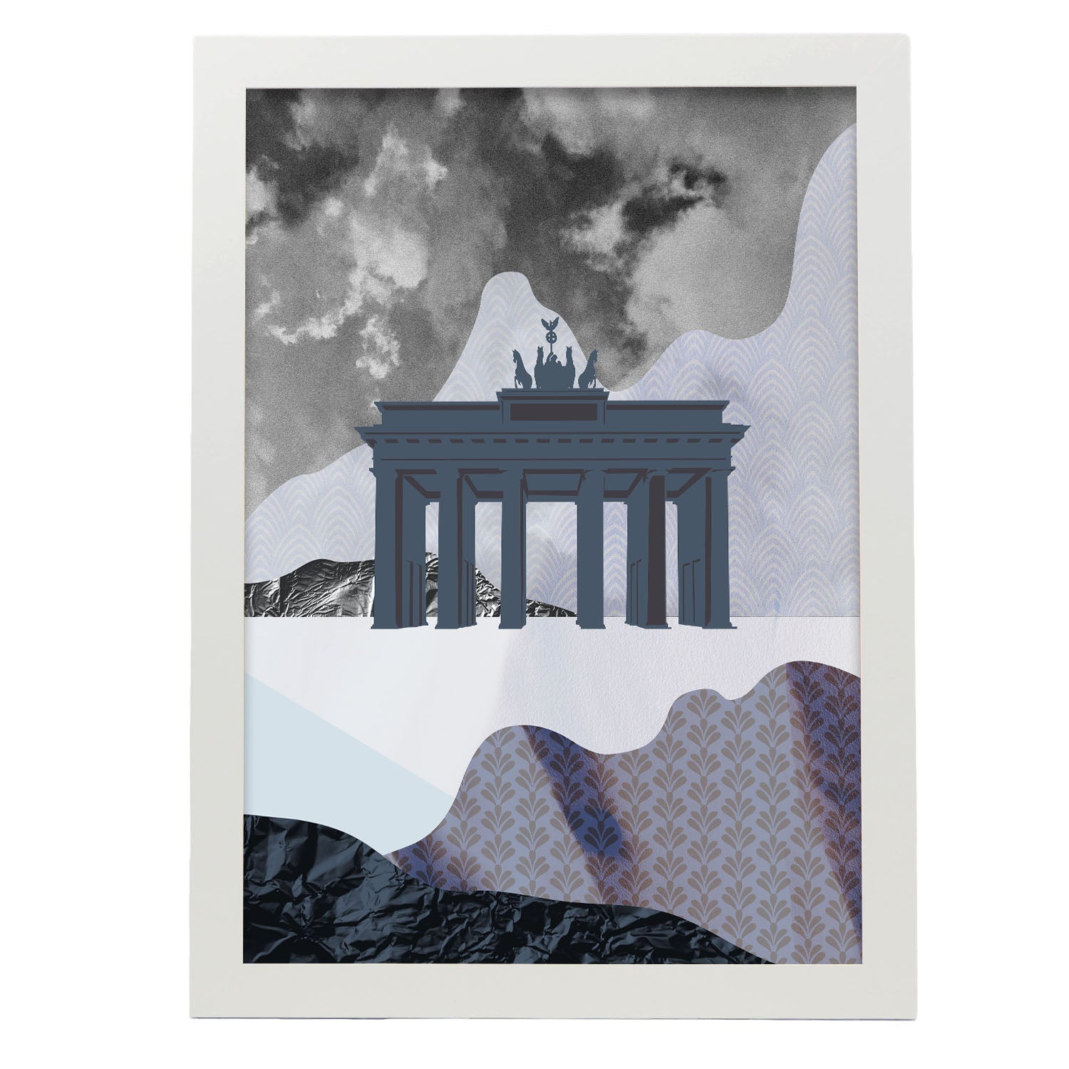 Nacnic póster pop art abstracto puerta de brandenburgo ilustraciones artísticas modernas para la decoración de interiores