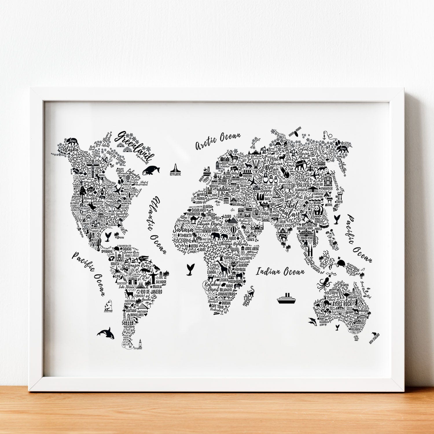 Mappa Del Mondo Mappamondo Da Grattare Cartina Geografica Viaggia Vacanza  Poster