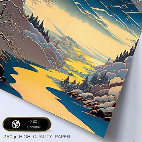 Nacnic Poster Mattina Presto In Stile Artistico Giapponese Ukiyo