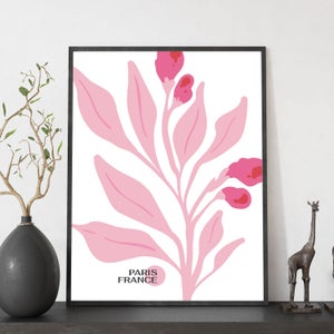 Nacnic Poster Con Fiori E Piante Warlily Illustrazioni Artistiche Moderne  Per Decorazione D'interni A4 Con Cornice. Cornice Bianca