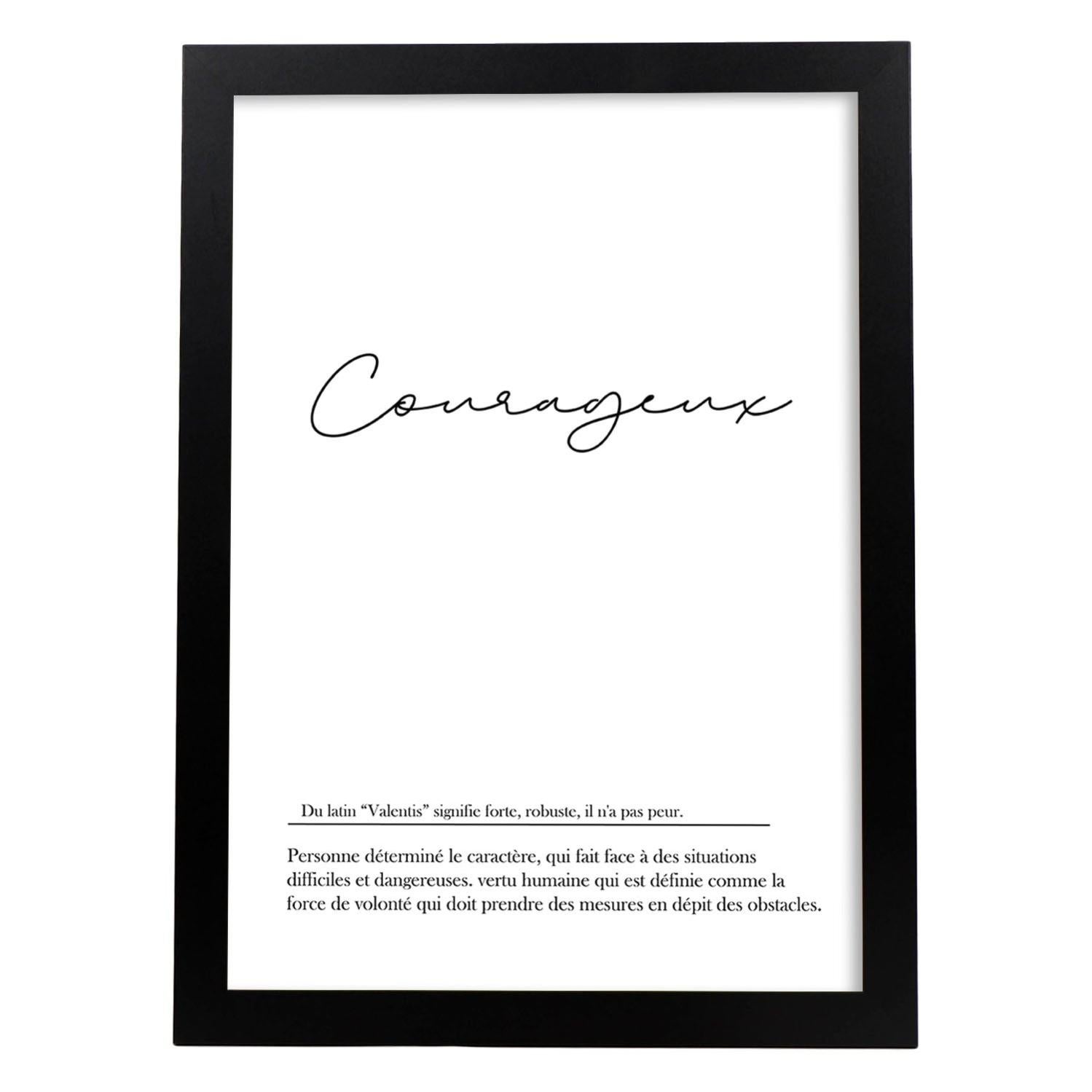 French Mots Affiche Coupine Lame Avec Définition Et Fond Blanc Leroy