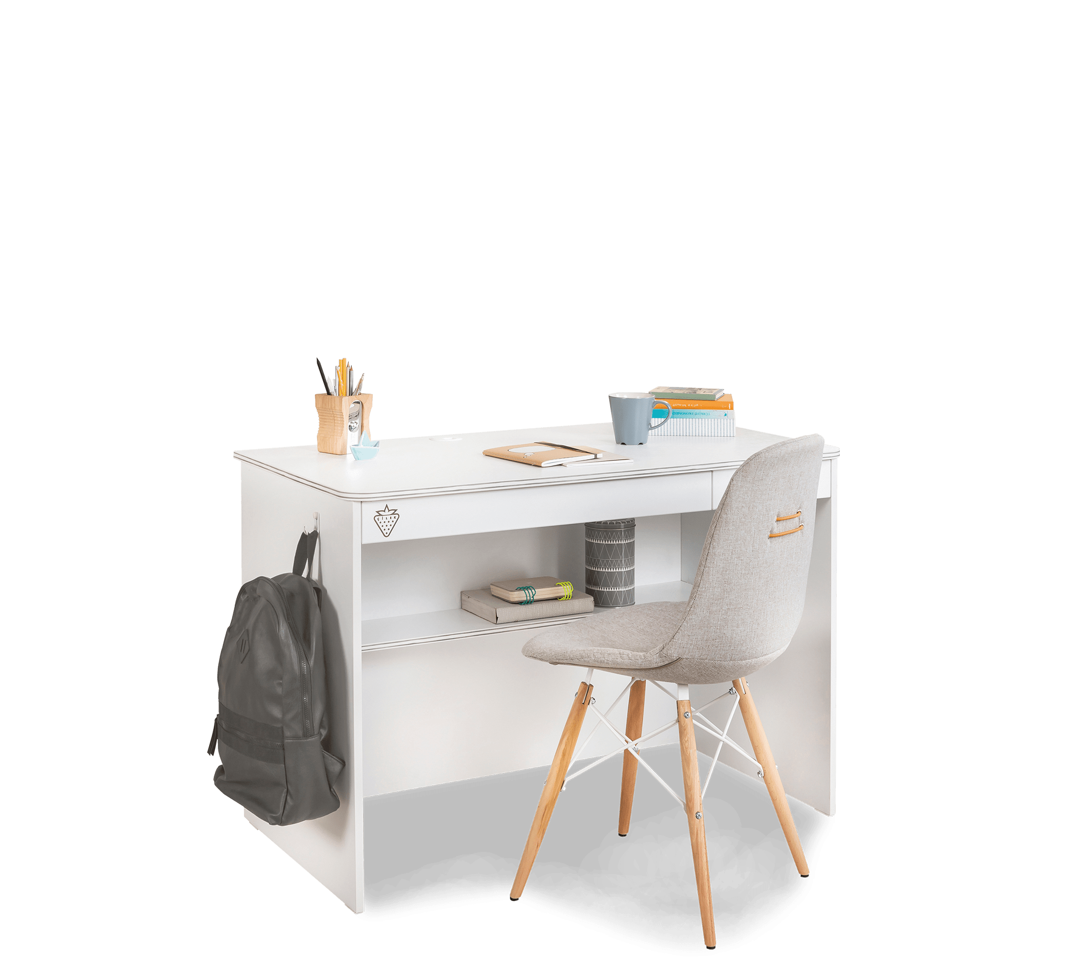 Mesa de estudio blanca