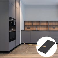 Conectores Para Rodapié De Cocina - Pack 2 Unidades De 120mm Negro Mate - Unión Angular Para Muebles Y Zócalos