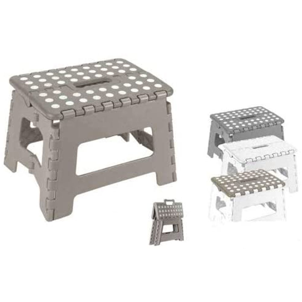 Sgabello Multiuso Salvaspazio Pieghevole Sedia Con Schienale Colori - Foto 4