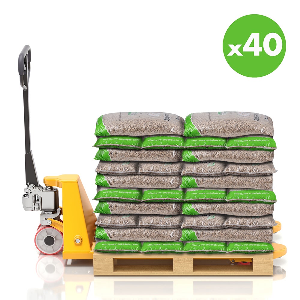 WOOD PELLETS - Granulés De Bois Sac 15 KG - X40 Sacs - 600KG - ENERVER ...