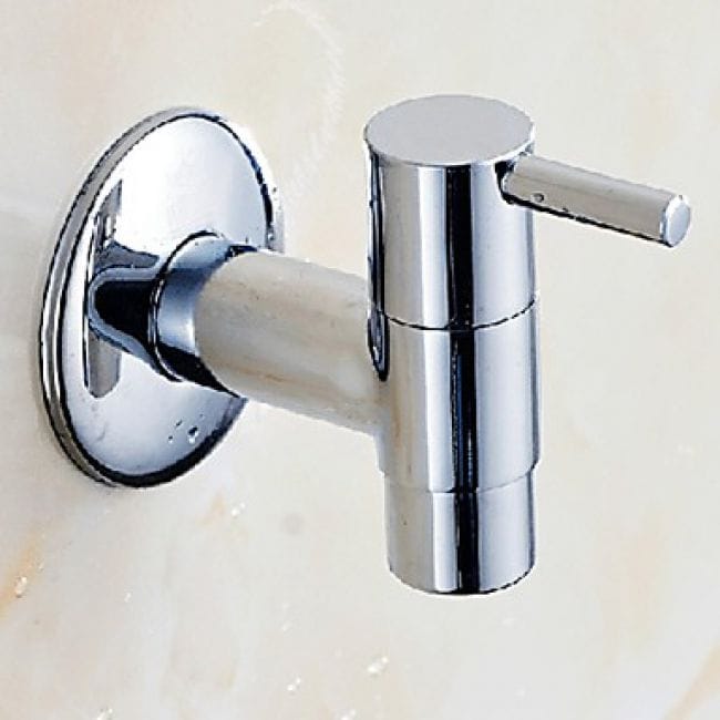 Grifo de lavabo mural con maneta giratoria Leroy Merlin