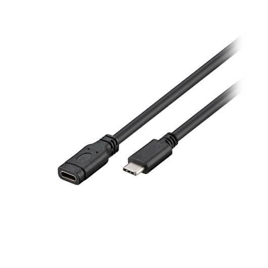 Vhbw Câble de rallonge USB-C pour tablette, Notebook - Câble, noir