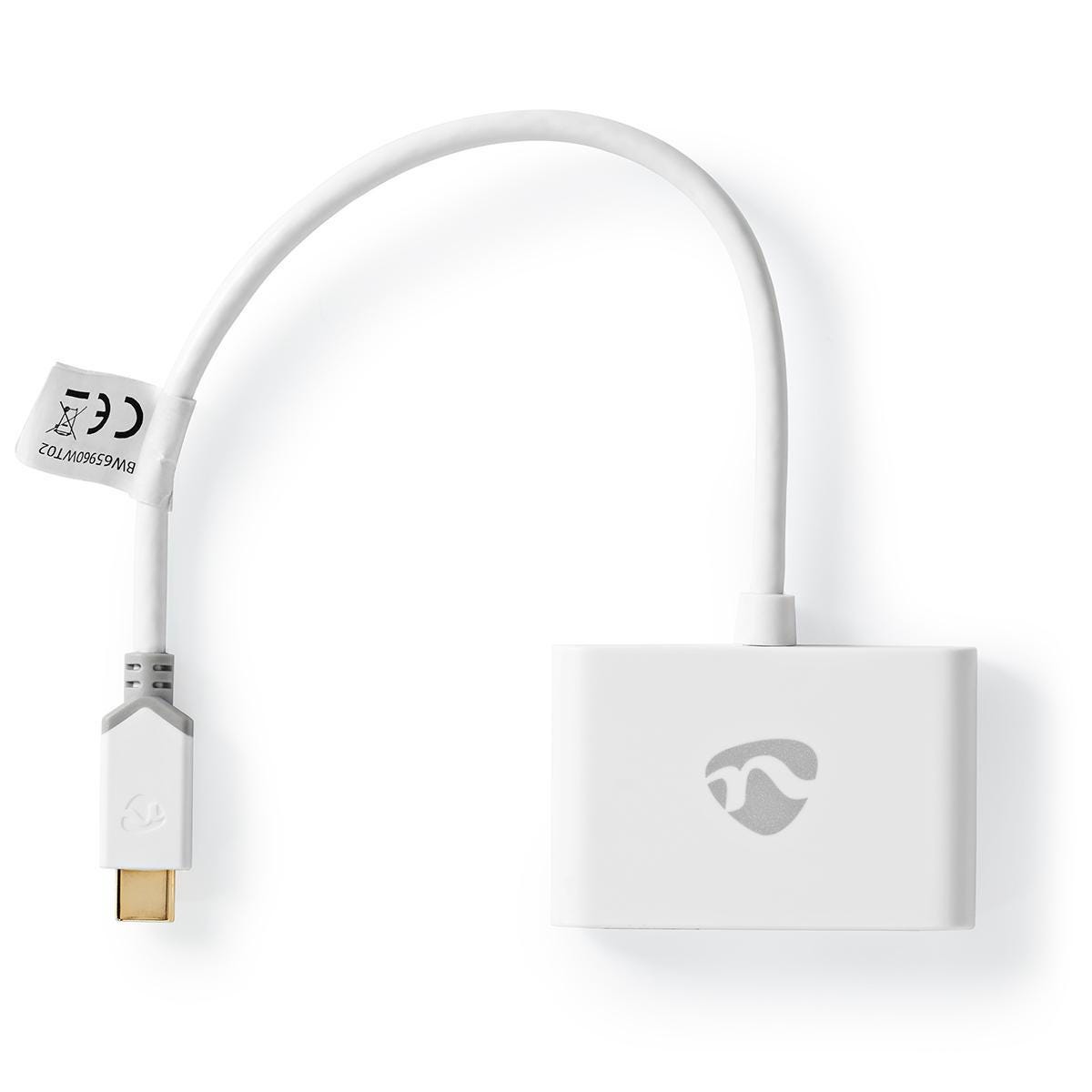 Adaptateur USB-C 3.0 USB-C Mâle - Deux USB-A Mâles 0,2 m