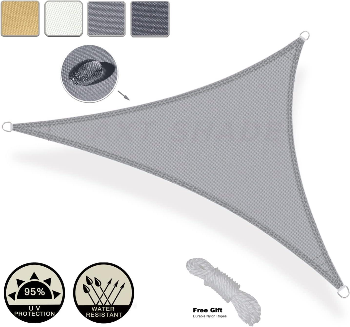 Toboli Vela ombreggiante triangolare 5x5x7m, grigio