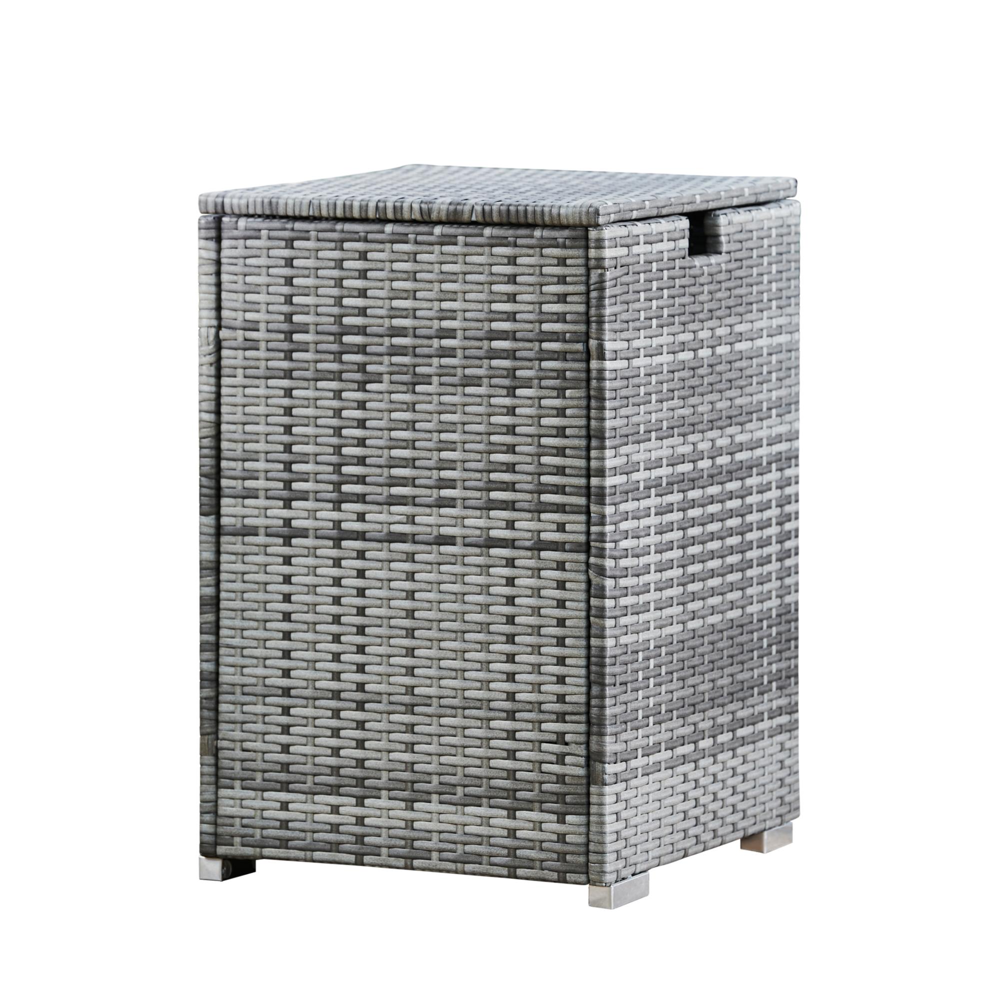 Salotto da esterno 4 posti e 1 tavolo effetto rattan bianco - Agnelo