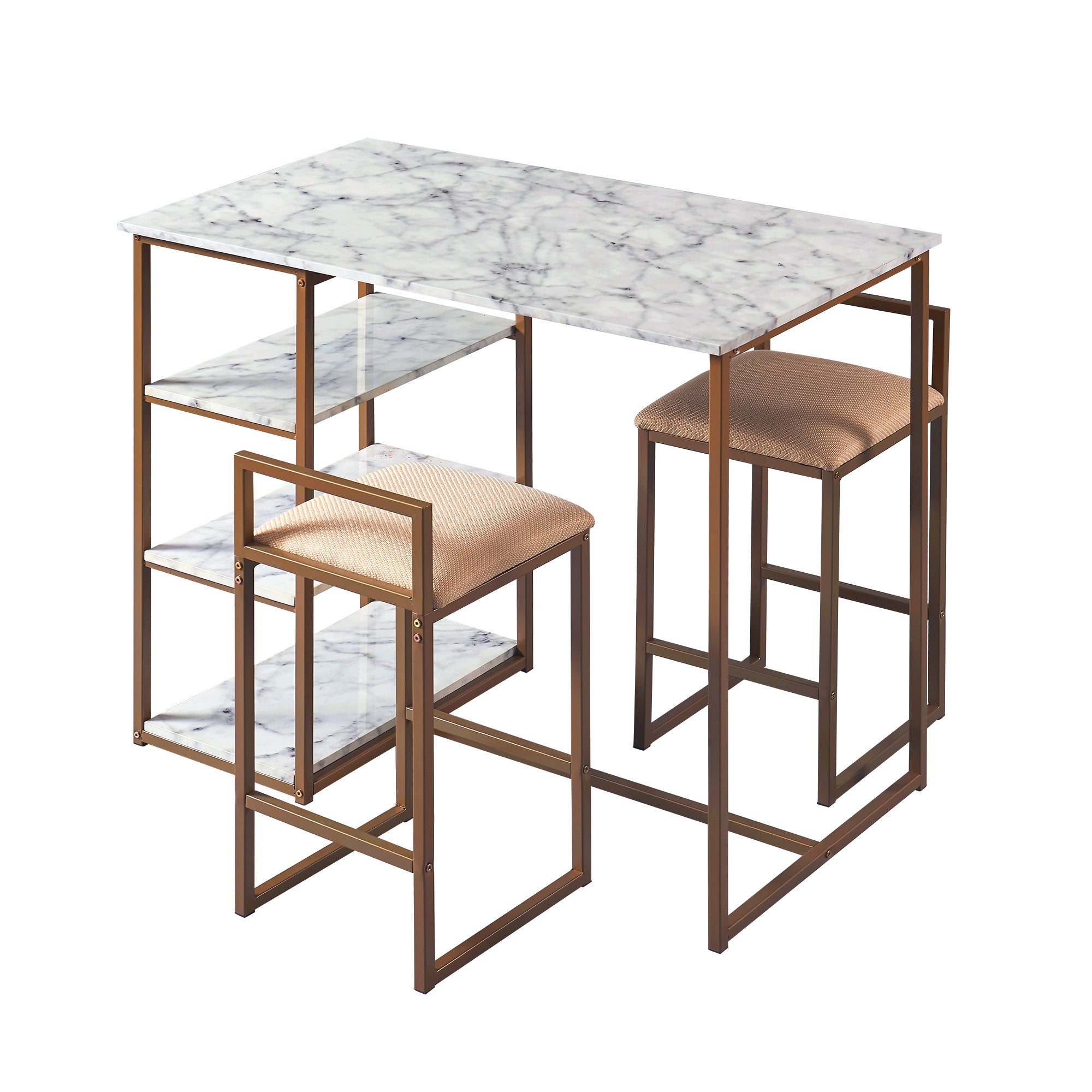 Ensemble Table De Petit D Jeuner Marmo Teamson Home Avec Plateau Faux