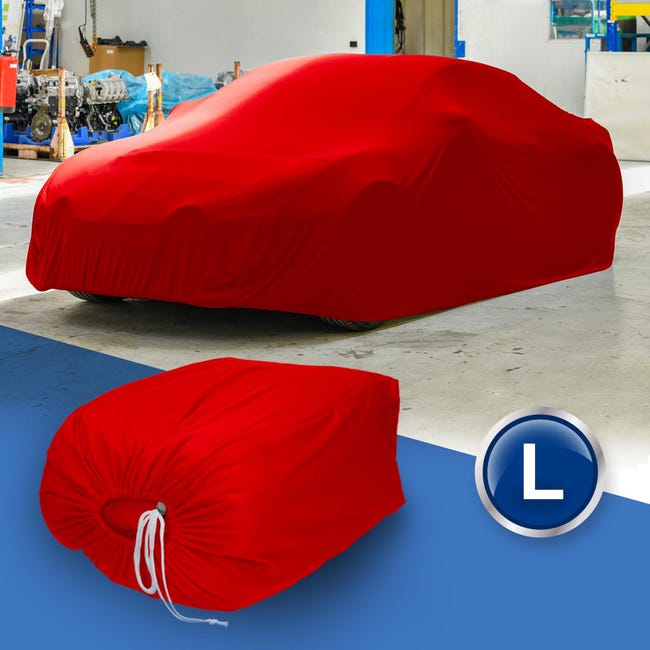 Housse de protection voiture combi d'intérieur respirant rouge L 482 x 178  x 119 cm
