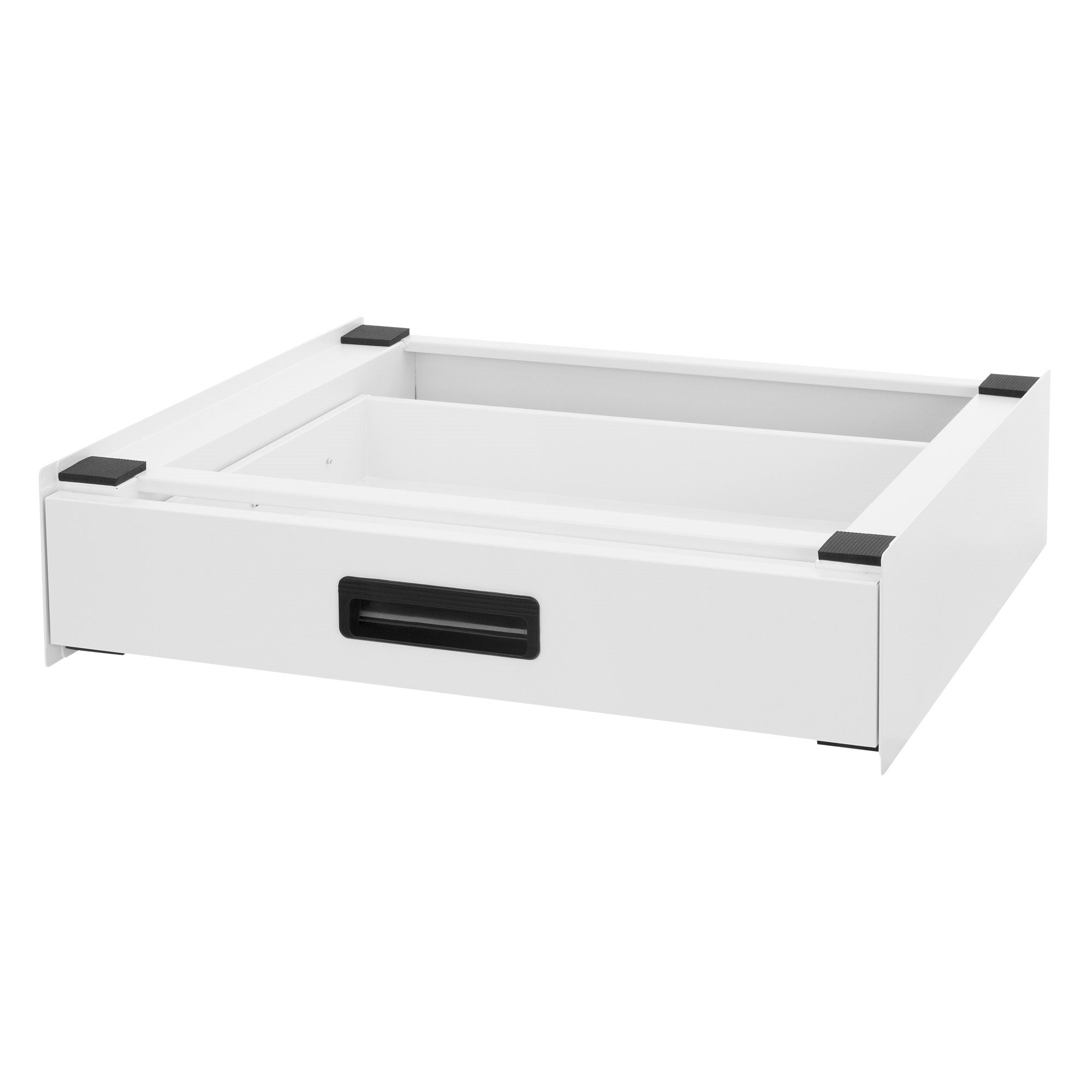 Cadre de connexion pour machines à laver avec tiroir 60x55 cm Blanc en  acier ML-Design