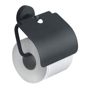 MVKV Porte Papier Toilette, Porte Papier Toilette Noir Mat avec