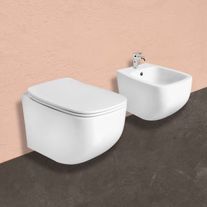 Sgabello da bagno quadrato Bianco K Design EH-ST-PP-BX