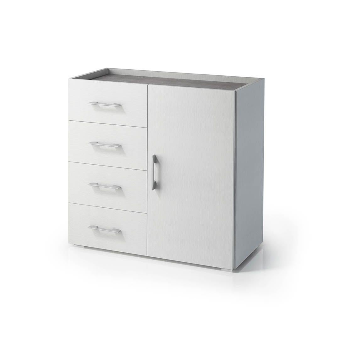 Armadio Da Cucina Con Cassetto Grigio Cemento 80x46x81,5 Cm - Mobile Multistrato - Foto 12