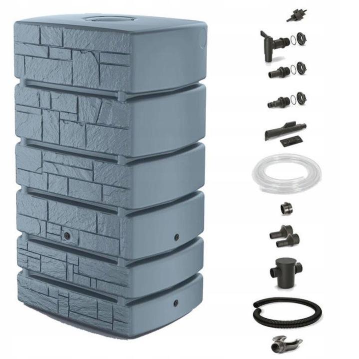 Prosperplast Tower Stone 350 Liter Eckig Mit Deckel