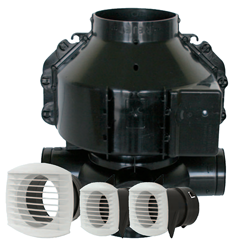 Bouche ventilation autoréglable VMC simple flux Sanitaire Ø 125 mm100 mm