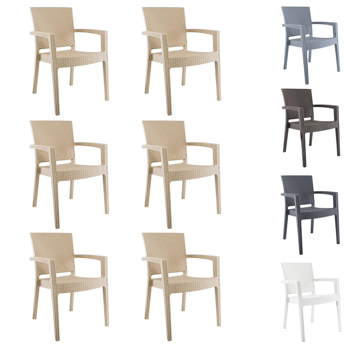 SEDIA pieghevole IN ACCIAIO-PVC EFFETTO RATTAN MALVA PAPILLON