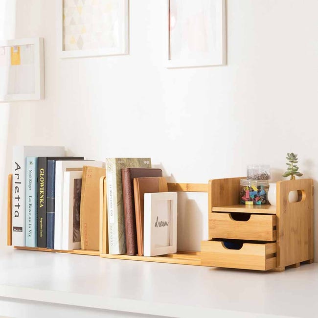 Libreria da scrivania in legno a 2 strati - Organizzatore da