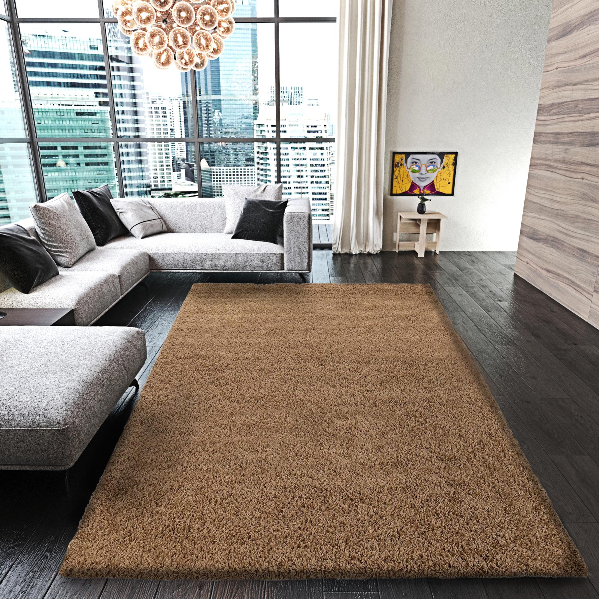 Tappeto Shaggy Peloso 200x300cm - Morbido, Antiscivolo, Per Salotto O Camera Da Letto | Colore Rosa