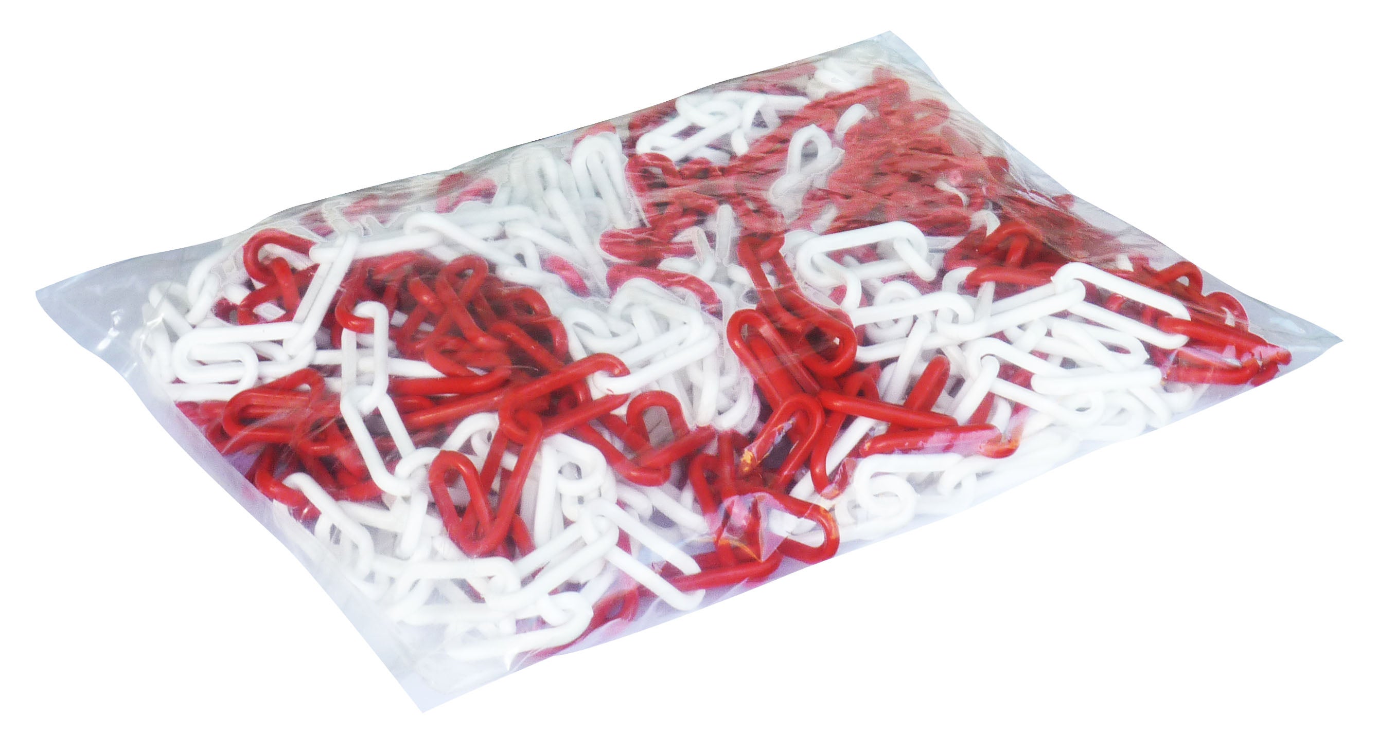 Catena in plastica rossa e bianca 25 m - Ø 8 mm