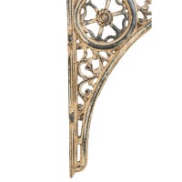Équerre fixation étagère vintage ancienne fonte marron 31 x 20.5 cm Équerre fixation étagère vintage ancienne fonte marron 31 x 20.5 cm