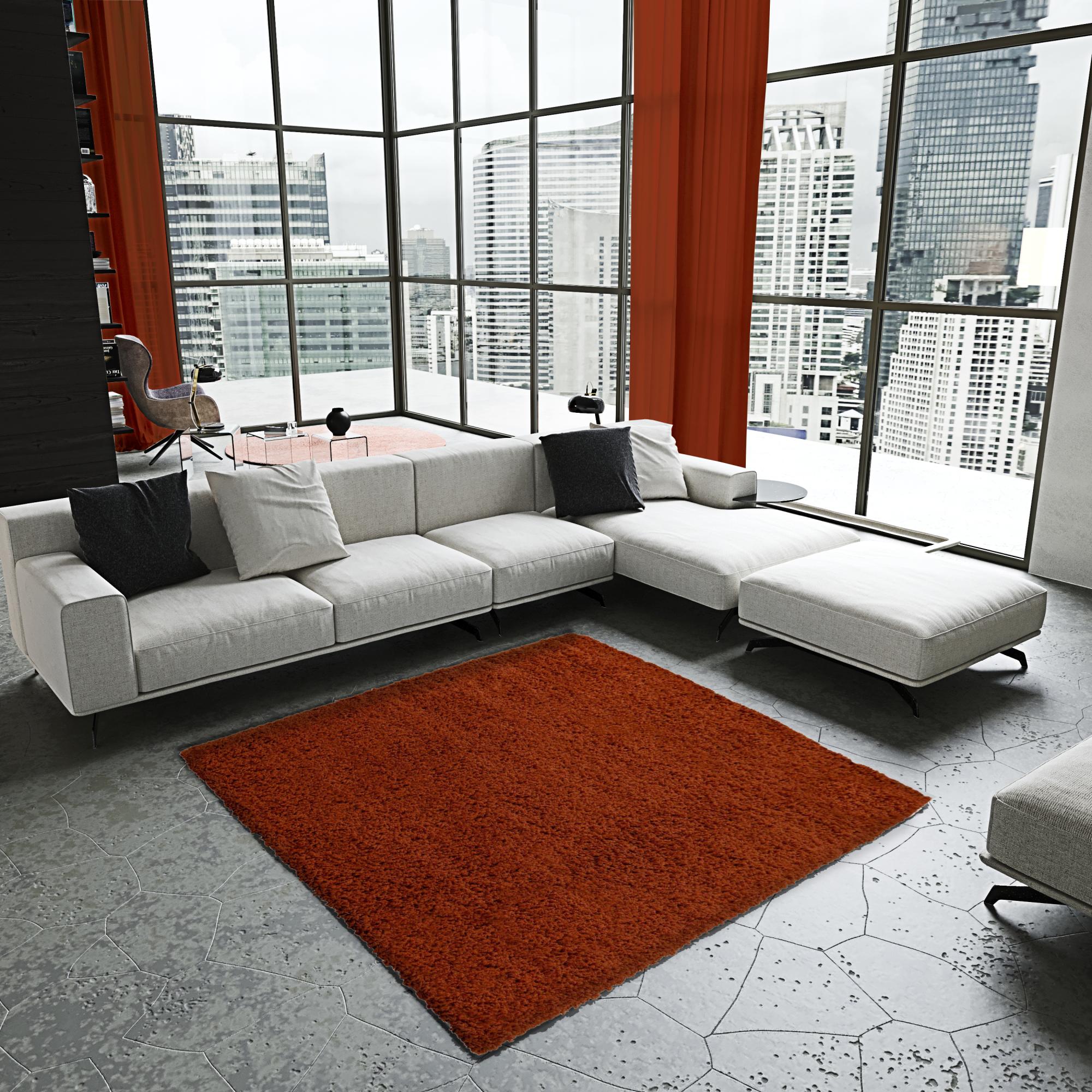 PACO HOME Shaggy Nero Grigio Bianco Tappeto A Pelo Lungo - Foto 9