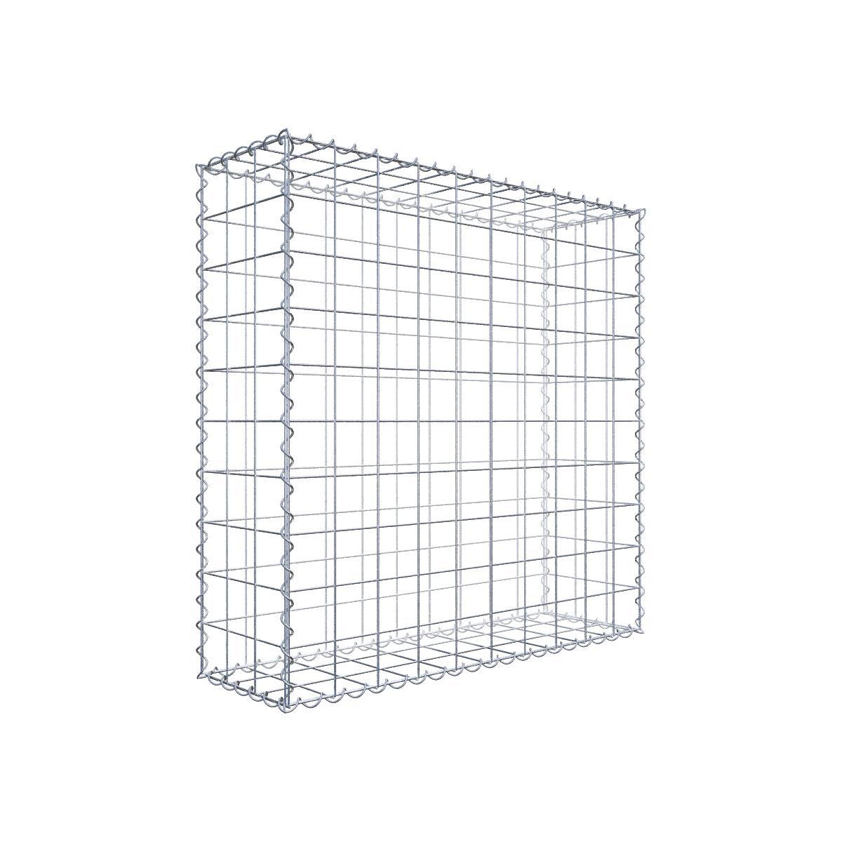 Gabiona - gavión 100 cm x 100 cm x 30 cm (l x a x p), malla 10 cm x 10 cm, espiral - alta calidad
