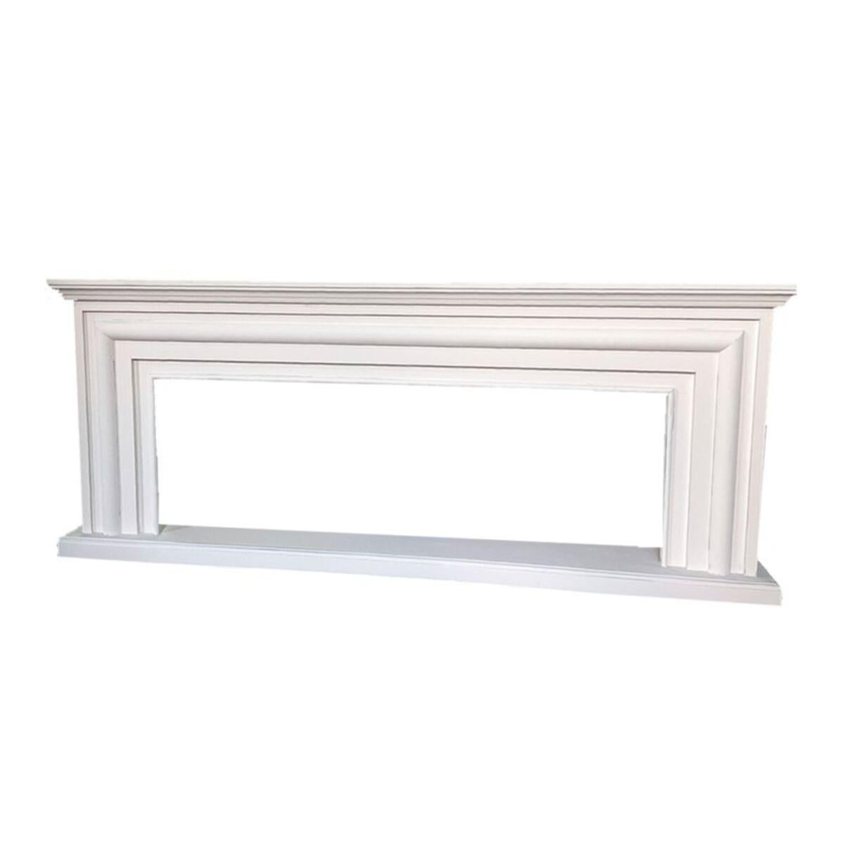 Cornice portafoto DR35 33 x 23 cm (bianco lucido), cornice in legno MDF da 35 mm, con vetro acrilico antiriflesso, retro stabile e ganci