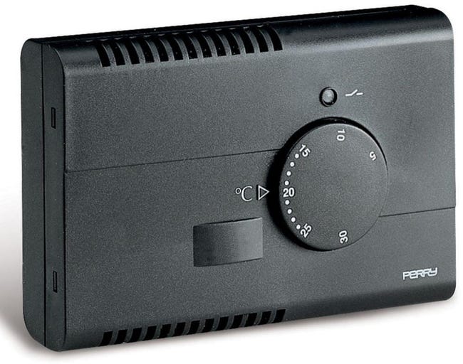 Perry TERMOSTAT 3V Wandthermostat - Batteriebetrieben Für Heizung & Lüftung