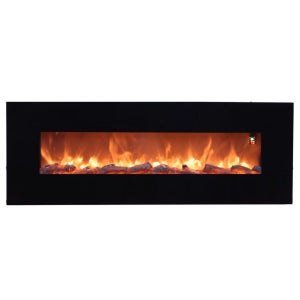 Radiateur soufflant Cheminée électrique - Effet flamme - 1500 W - Chauffage  avec fonction de chauffage commutable - 40,5 x 24 x 45 cm HENGMEI