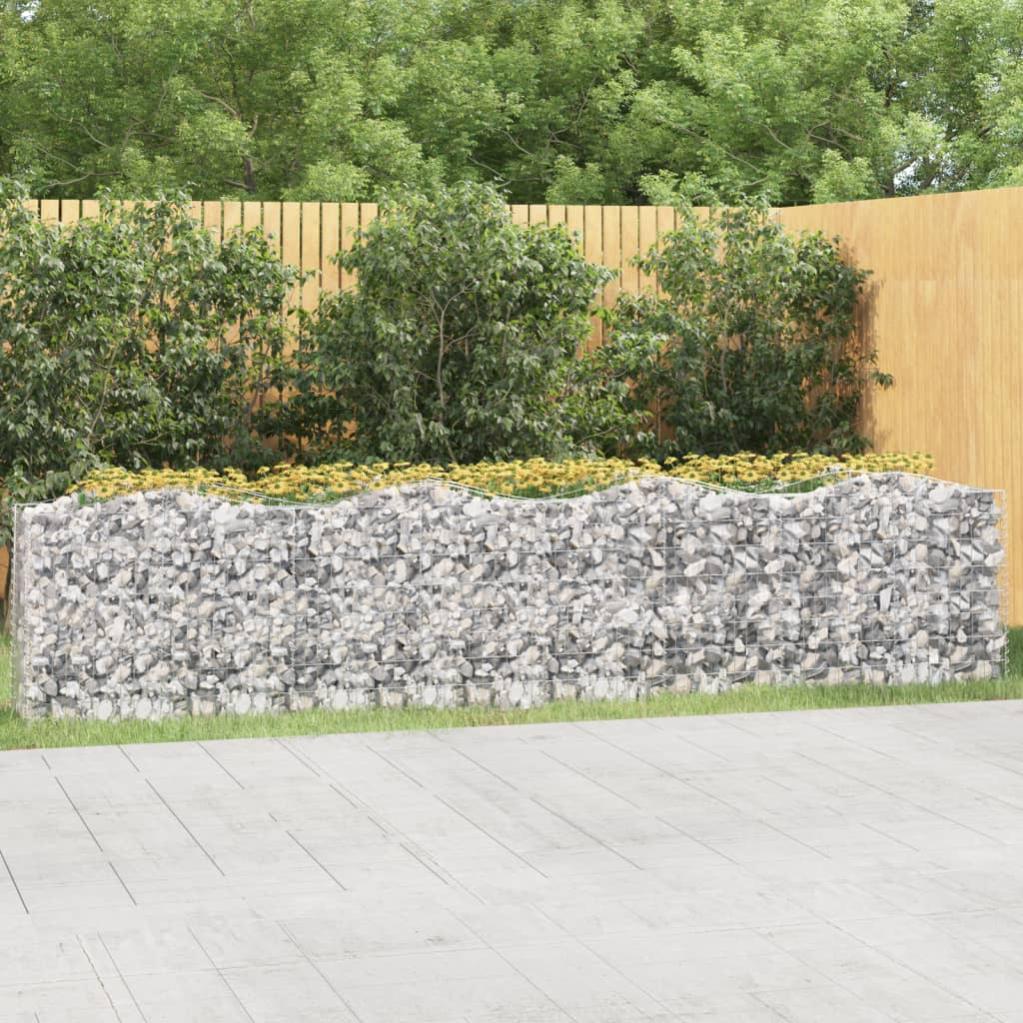 Gabbione In Ferro Zincato 200x100x100 Cm, Rete Metallica Per Sassi, Fioriera Rialzata Da Giardino, Maglie 10x5 Cm, Spessore 3.5 Mm - 3