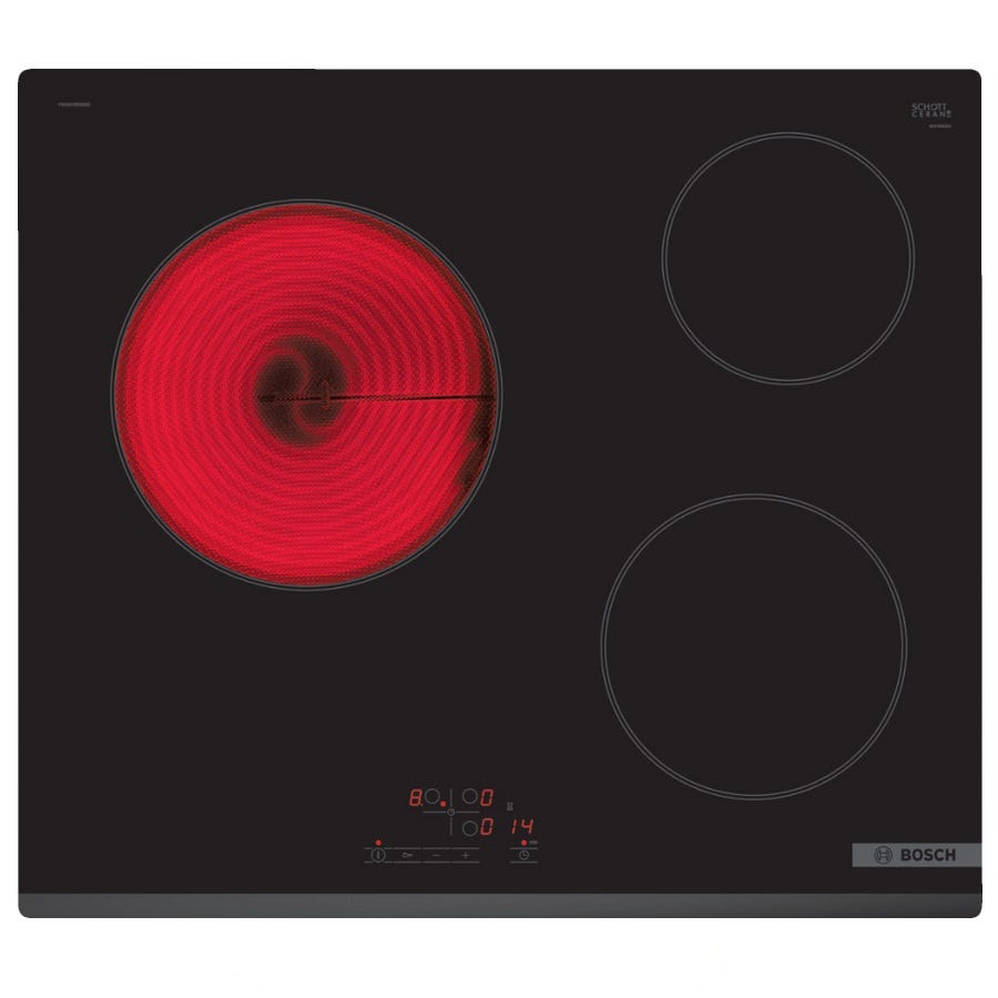Plaque induction Bosch Table de cuisson à induction 60cm 3 feux noir  PIJ611BB5E