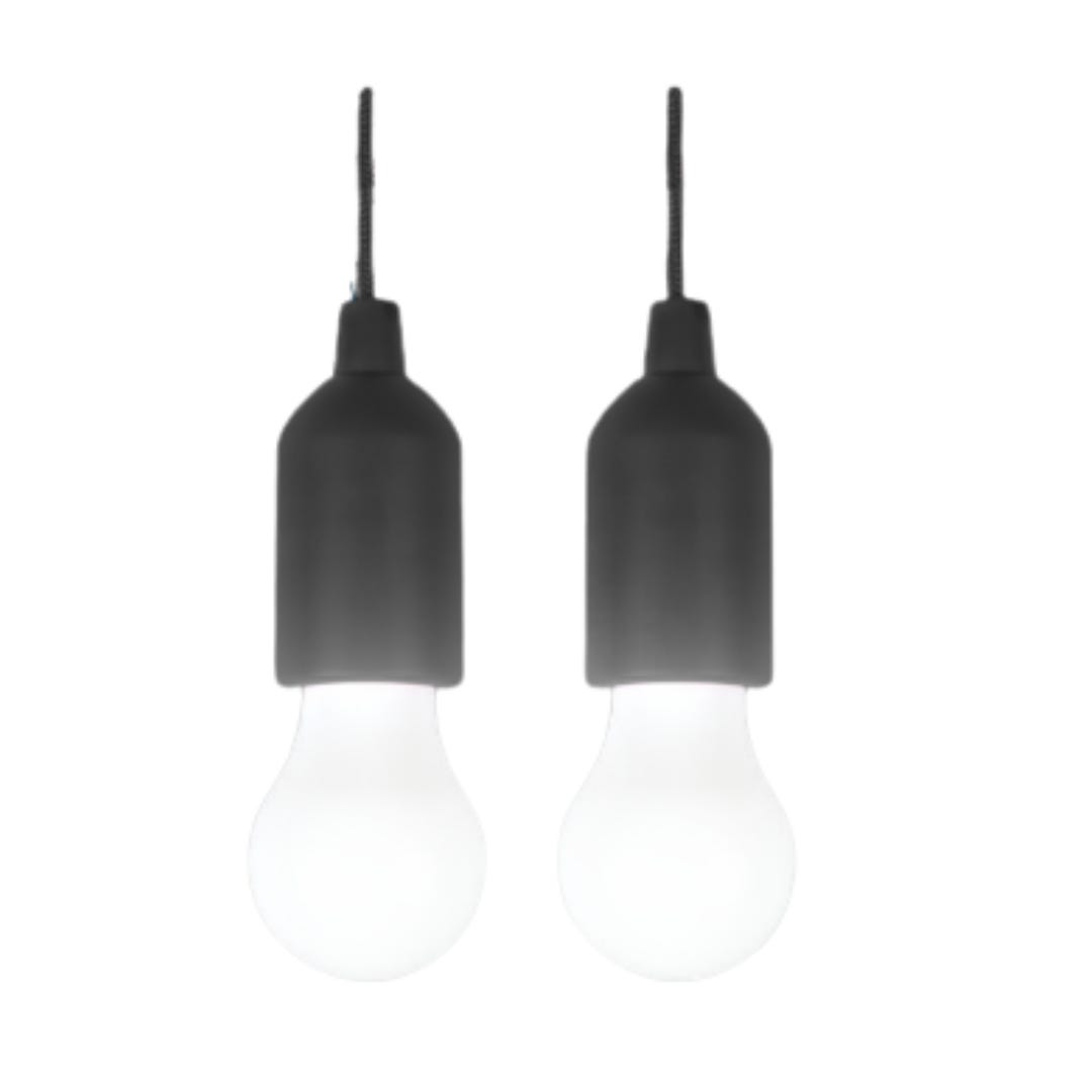 Lampara Bombilla LED colgante con pilas, coloridas bombillas de cable de  tracción (negro) Likrtyny Lámpara