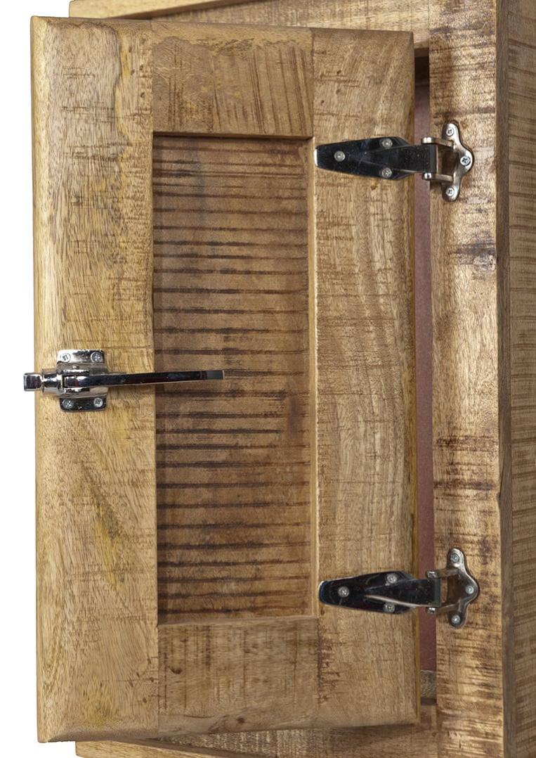 Meuble haut de salle de bain industriel en bois de manguier massif naturel laqué Galaxie - 4