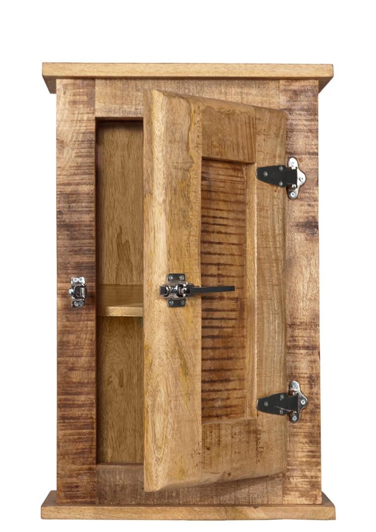 Meuble haut de salle de bain industriel en bois de manguier massif naturel laqué Galaxie - 3