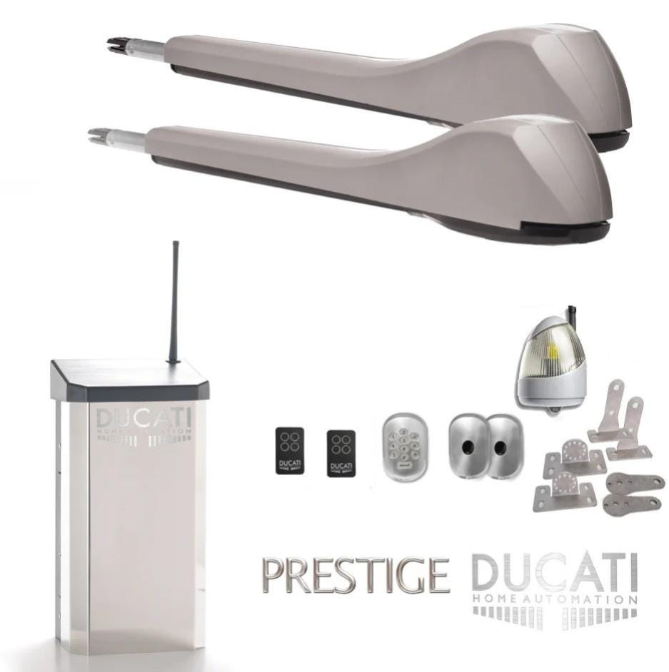 Kit Motorisation Portail Ducati Home Automation EVE 948T PRO - Pour portail battant 2 vantaux jusqu'à 5m max 500 kg par vantail | Leroy Merlin Kit Motorisation Portail Ducati Home Automation EVE 948T PRO - Pour portail battant 2 vantaux jusqu'à 5m max 500 kg par vantail | Leroy Merlin
