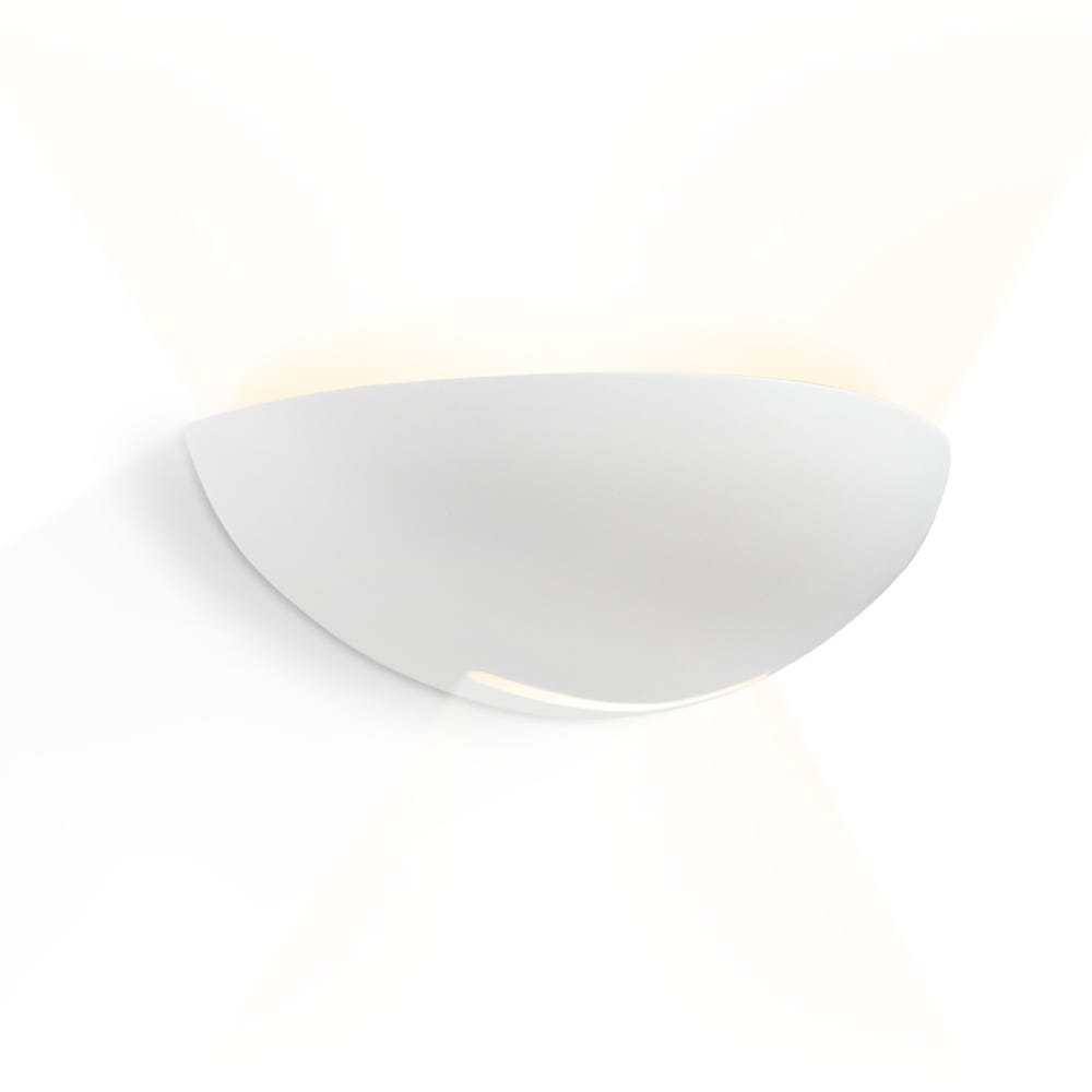 Plafoniera da interno GS-5021 ovale gesso bianco lampadina E27 luce