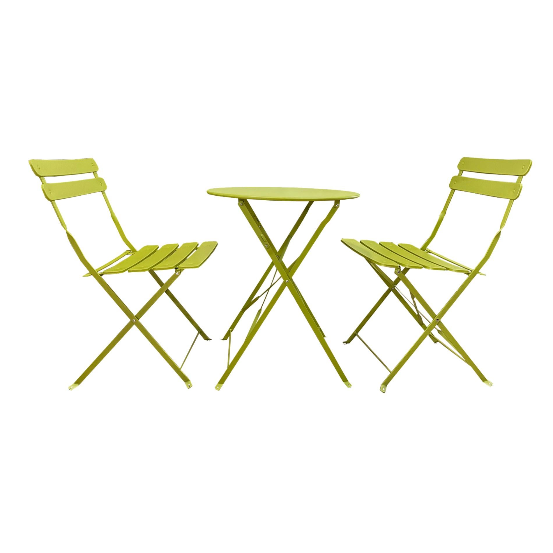 Set Tavolo E 2 Sedie Da Giardino GYMAX, Decorazione Rose, In Alluminio E Ferro, Colore Bianco