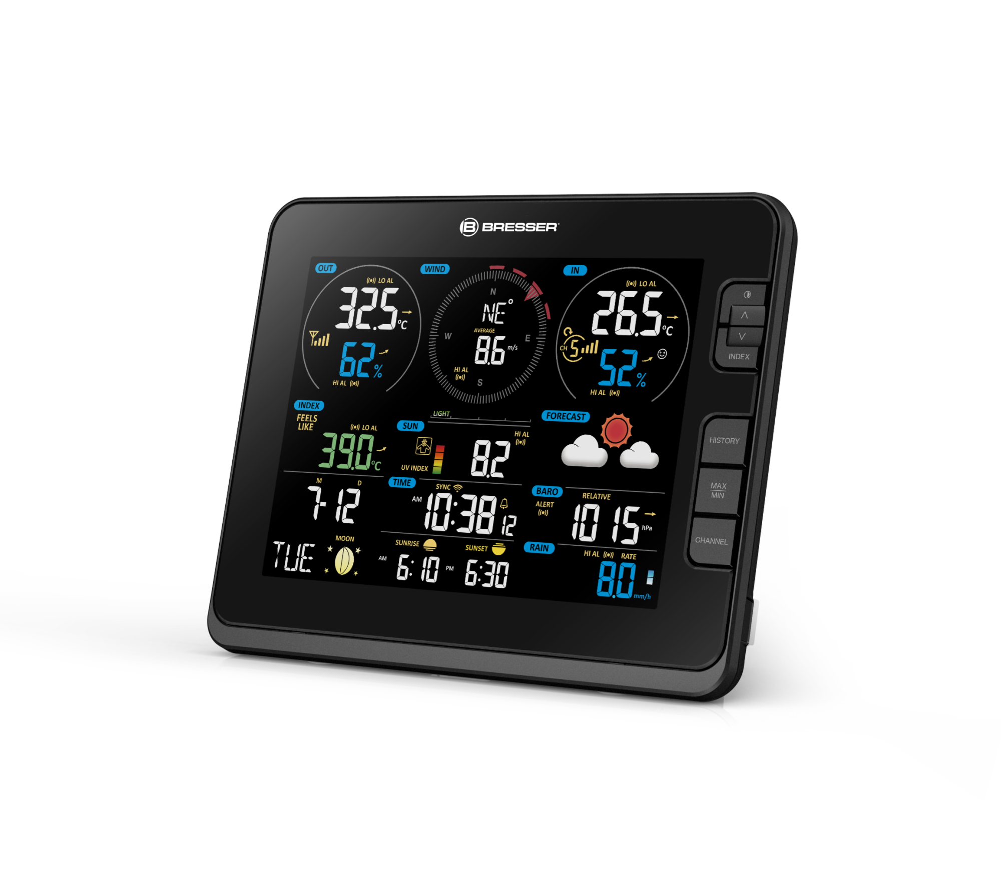 BRESSER 4CAST 10-stazione meteorologica Wi-Fi incl. sensore 8 in 1 | 15198